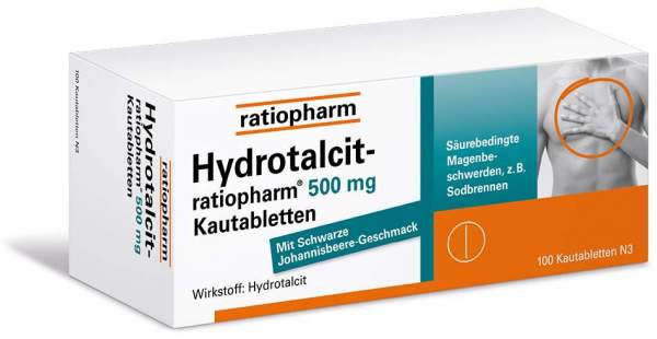 Hydrotalcit-ratiopharm 500 mg 100 Kautabletten