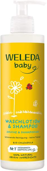 Weleda Baby Waschlotion &amp; Shampoo Calendula 400 ml