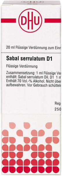Dhu Sabal Serrulatum D1 Dilution 20 ml