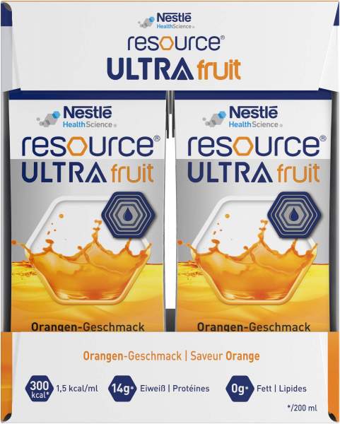 Resource Ultra Fruit Orange Flüssig 4 X 200 ml