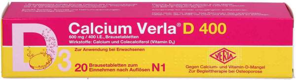 Calcium Verla D 400 20 Brausetabletten