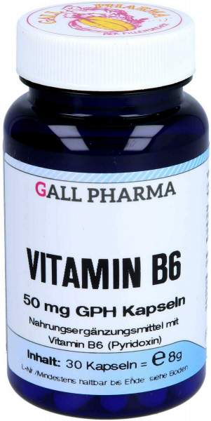 Vitamin B6 50 mg Gph Kapseln 30 Stück