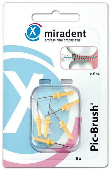 Miradent Picbrush X-Fine Gelb 6 Stück