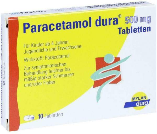 Paracetamol Dura 500 mg 10 Tabletten