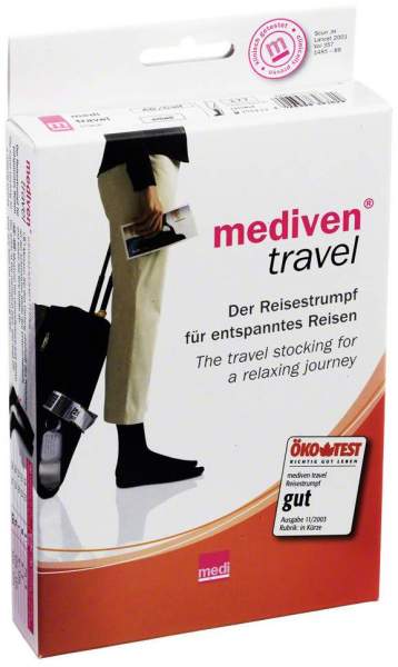 Mediven Travel Kniestrumpf Gr.S Schwarz M.Sp