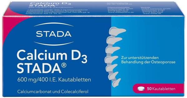 Calcium D3 Stada 600 mg 400 I.E. 50 Kautabletten