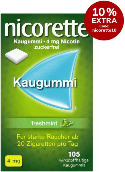Nicorette 4 mg freshmint Kaugummi 105 Stück