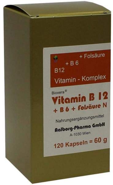 Vitamin B12 + B6 + Folsäure Komplex N Kapseln 120 Kapseln