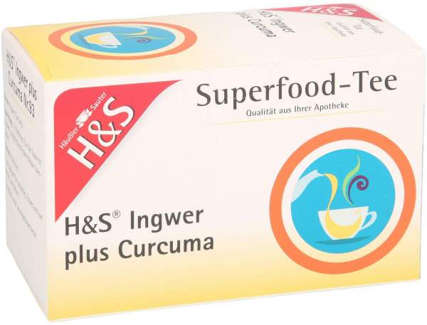H&amp;S Ingwer Plus Curcuma 20 Filterbeutel