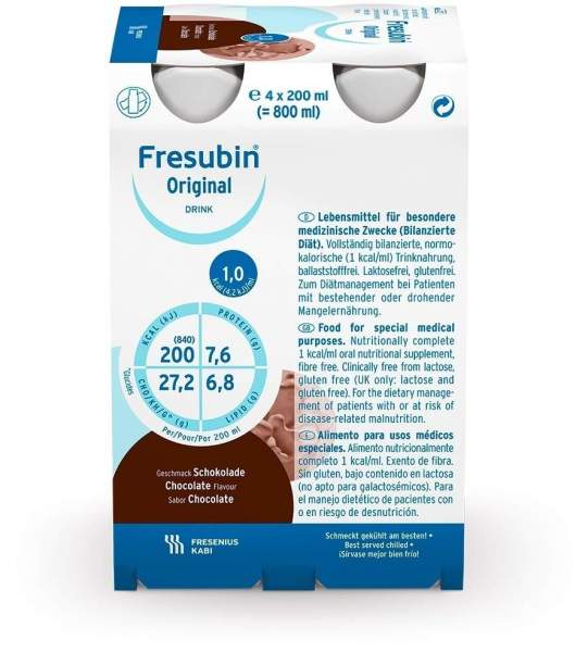 Fresubin Original Drink Schokolade Trinkflasche 6 X 4 X 200 ml