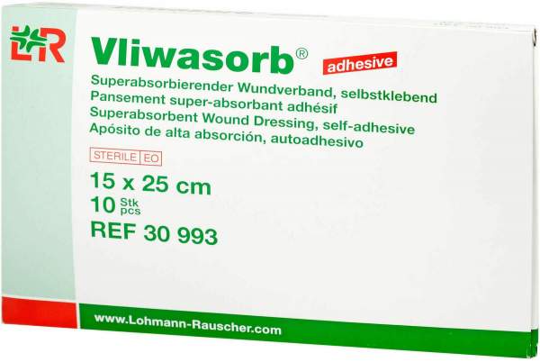Vliwasorb Adhesive Superabso.Komp.Sk.St.15x25 cm