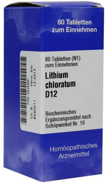 Biochemie 16 Lithium Chloratum D12 Tabletten 80 Tabletten