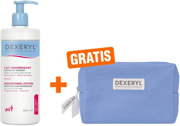 Dexeryl Pflegelotion 500 ml + gratis Kosmetiktasche