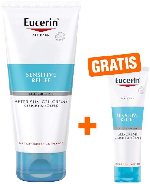 Eucerin Sun Sensitive Relief After Sun 200 ml Gel-Creme + gratis Sensitive After Sun 50 ml