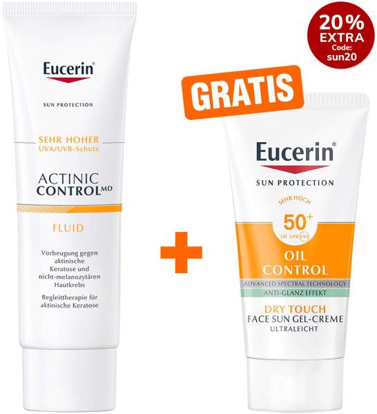 Eucerin Sun Actinic Control MD 80 ml Emulsion + gratis Sun Gel-Creme Oil Control 20 ml