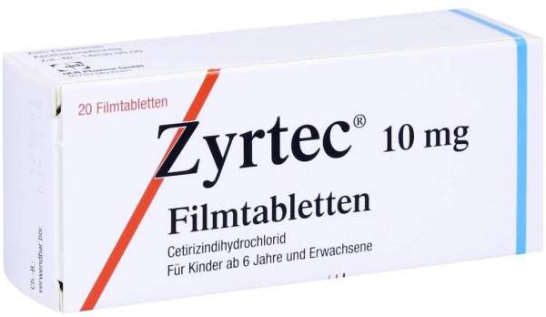 Zyrtec 10 mg 20 Filmtabletten