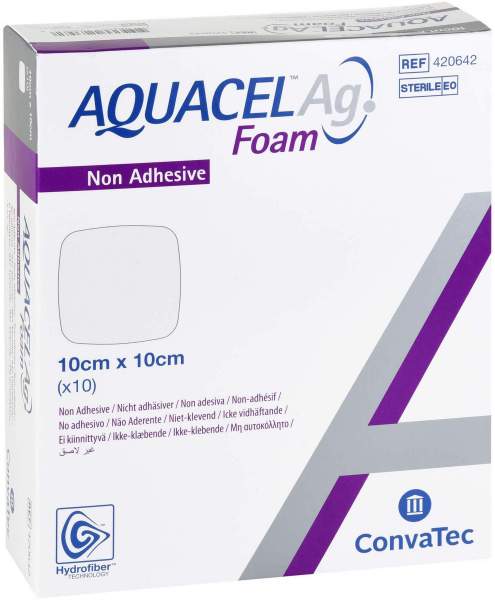 Aquacel AG Foam Nicht Adhäsiv 10x10 cm Verband