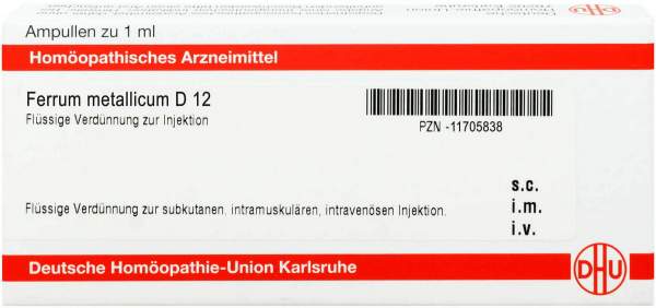 Dhu Ferrum Metallicum D12 Ampullen 8 X 1 ml