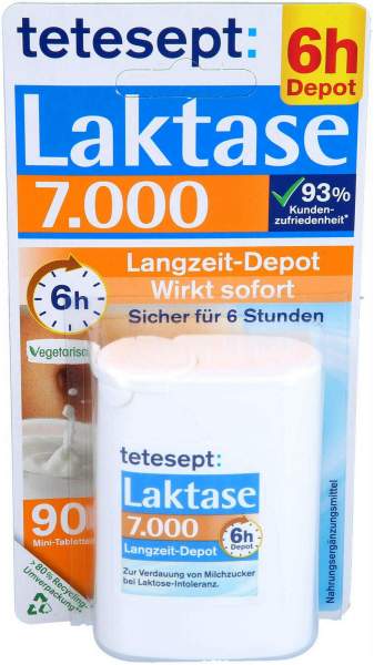 Tetesept Langzeit Laktase 7.000 Tabletten 90 Stück