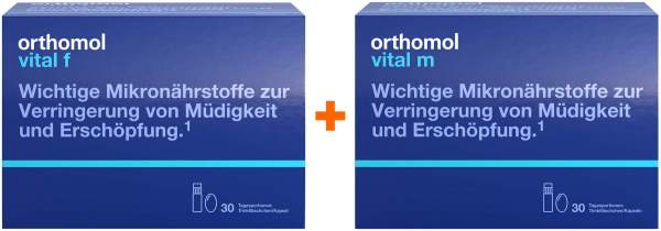 Orthomol Vital F 30 Trinkfläschchen + Orthomol Vital M 30 Trinkfläschchen