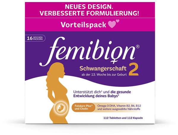 Femibion 2 Schwangerschaft 112 Tabletten und 112 Kapseln Kombipackung