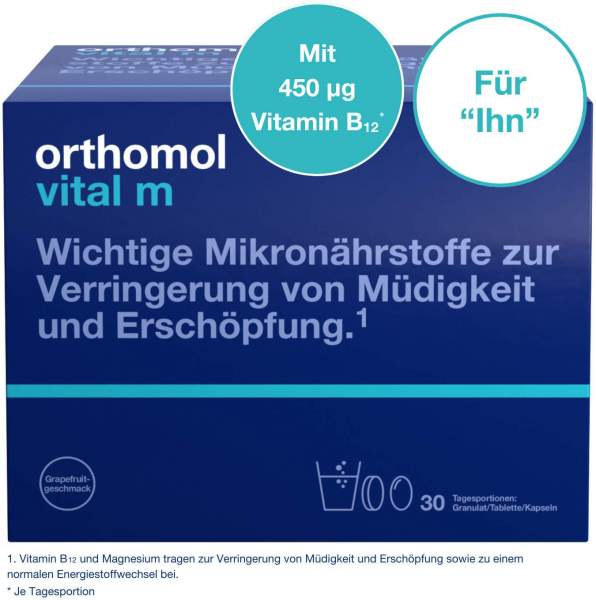 Orthomol Vital M Grapefruit Granulat und Kapseln 30 Beutel