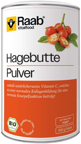 Raab Vitalfood Bio Hagebutte Pulver 500 G