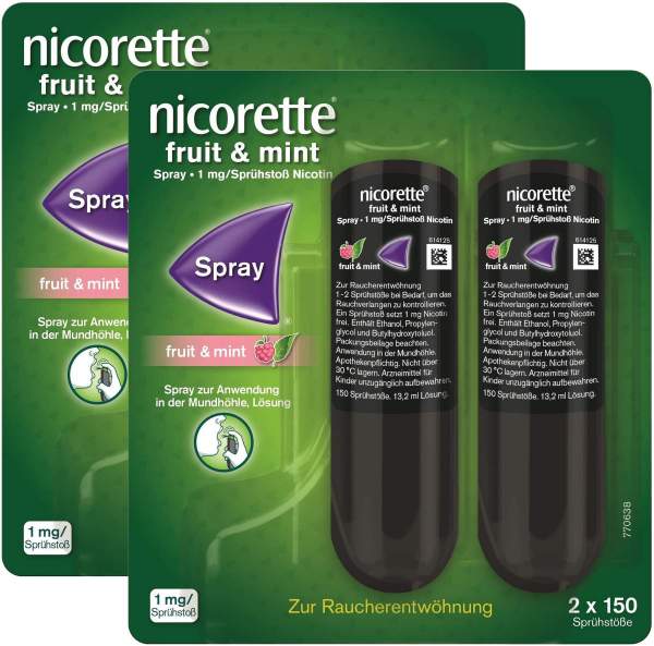 Nicorette Fruit und Mint Spray 2 x 2 Stück
