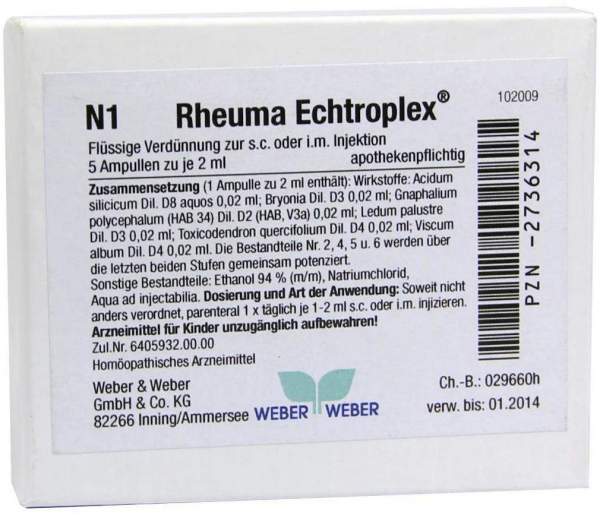 Rheuma Echtroplex Injektionslösung
