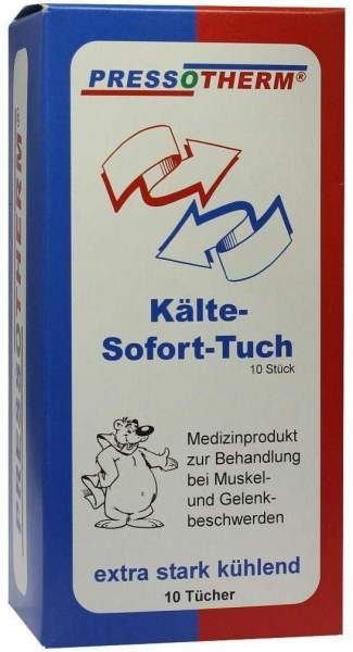 Pressotherm Kälte Sofort Tücher 10 Stück