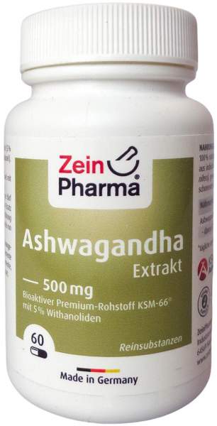 Ashwagandha Extrakt 500 mg Kapseln 60 Stück