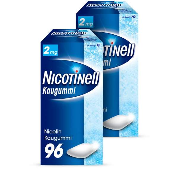 Nicotinell Kaugummi 2 mg Cool Mint 2 x 96 Stück