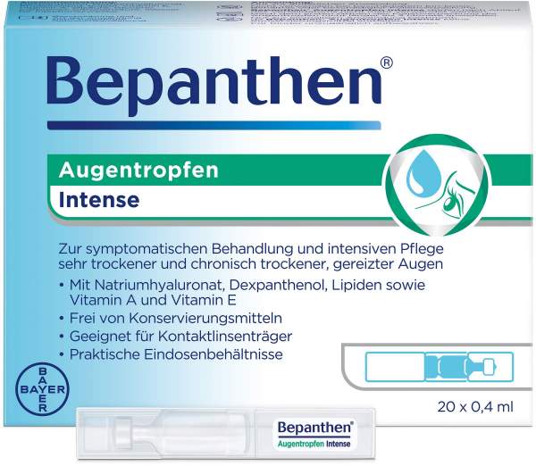 Bepanthen Augentropfen Intense 20 x 0,4 ml