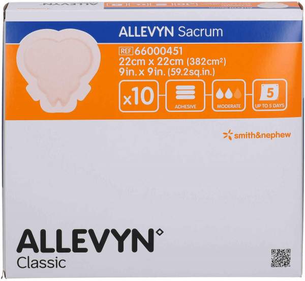 Allevyn Sacrum Groß 22 X 22 cm Wundverband Haften 10 Stück