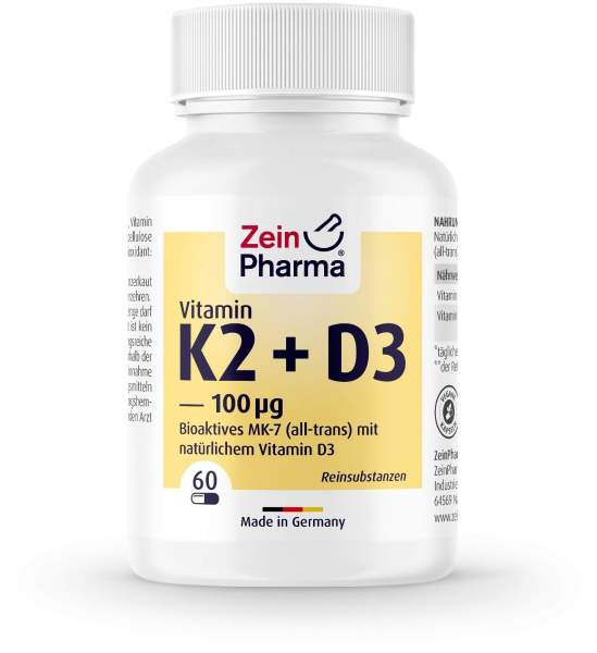 Vitamin K2 100 µg + D3 400 I.E. 60 Kapseln