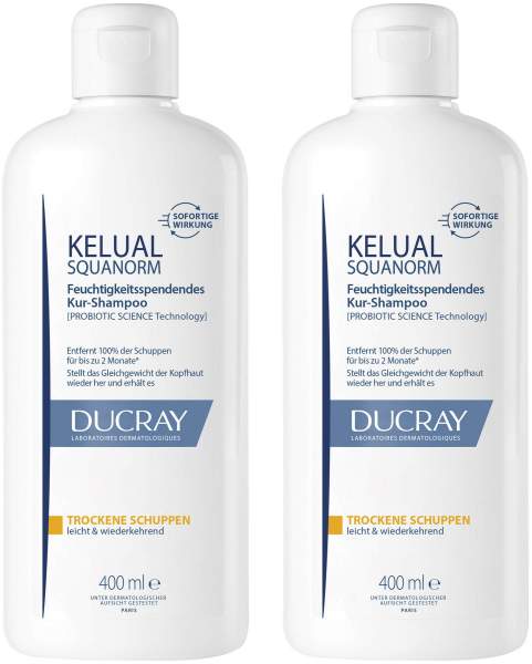 Ducray Kelual Squanorm trockene Schuppen 2 x 400 ml Shampoo