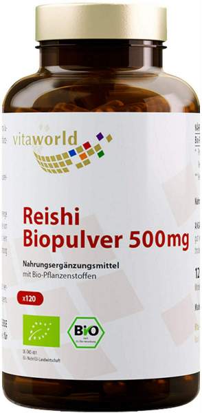 Reishi Biopulver 500 mg 120 Kapseln