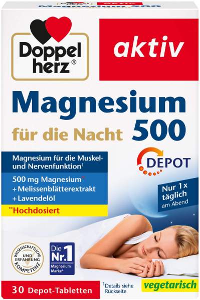 Doppelherz Aktiv Magnesium 500 Für die Nacht 30 Tabletten