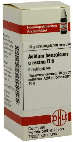 DHU Acidum Benzoicum e resina D6 10 G Globuli