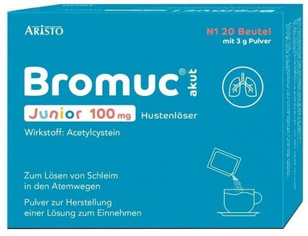 Bromuc Akut Junior 100 mg Hustenlöser 20 Brausetabletten