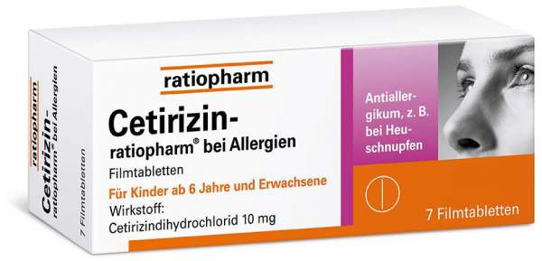 Cetirizin-Ratiopharm bei Allergien 7 Filmtabletten