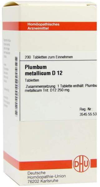 Plumbum Metallicum D12 Dhu 200 Tabletten