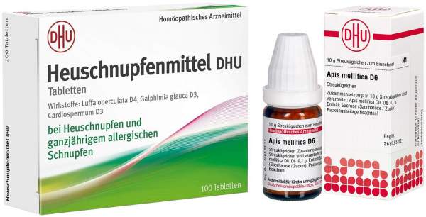 Heuschnupfenmittel DHU 100 Tabletten + Apis Mellifica D6 10 Globuli