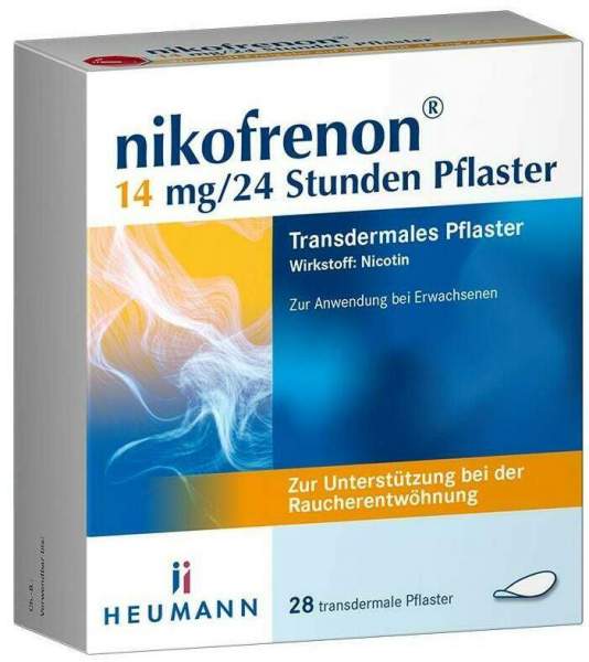 Nikofrenon 14 mg je 24 Stunden transdermale Pflaster 28 Stück