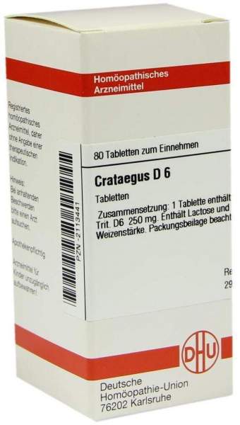 DHU Crataegus D6 80 Tabletten