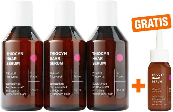 Thiocyn Haarserum Frauen vegan 3 x 150 ml + gratis Thiocyn Harserum Frauen 50 ml
