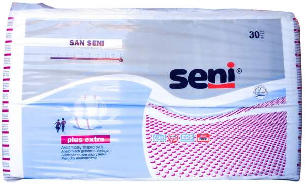 San Seni Plus Extra Anatomische Vorlagen 30 Stk