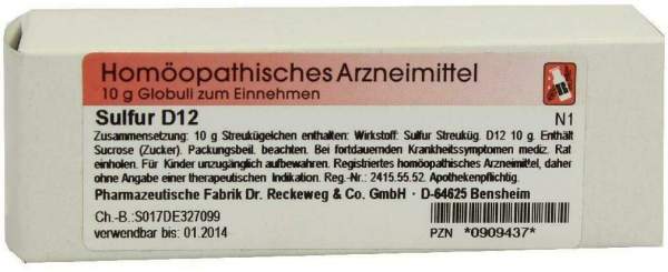 Sulfur D12 10 G Globuli
