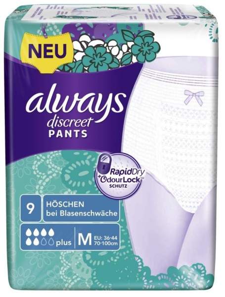 Always Discreet Inkontinenz 9 Pants Plus Medium