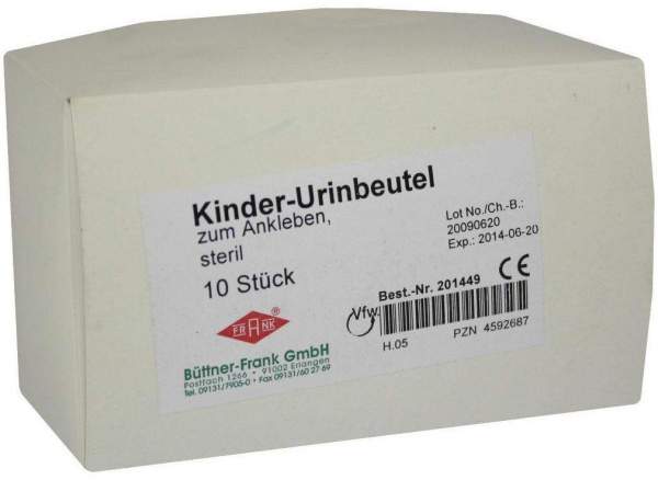 Urin Auffang Beutel Kind Steril 100 ml zum Ankleben